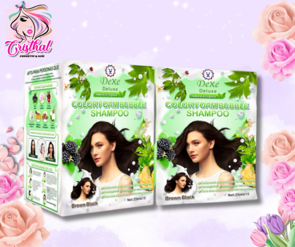 SHAMPOO DE ESPUMA DE BURBUJAS DE COLOR BROWN BLACK - DEXE