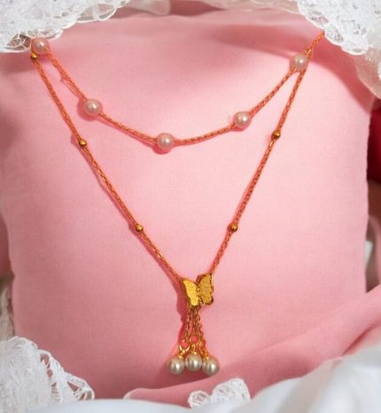 COLLAR DE PERLA Y MARIPOSA 2
