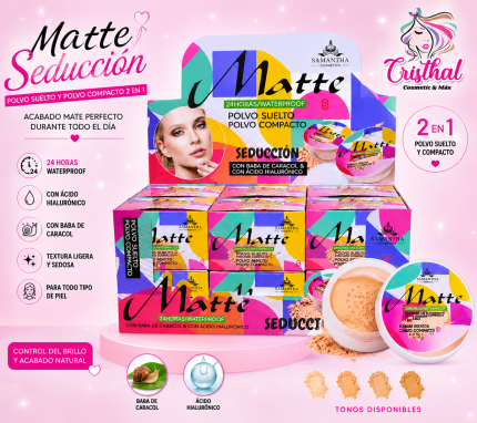 POLVO SUELTO + POLVO COMPACTO MATTE SEDUCCIÓN