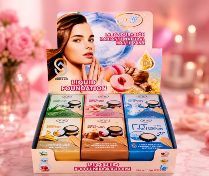 BASE CUSHION LIQUID FOUNDATION  (LARGA DURACIÓN RADIANTE NATURAL , MATTE 6 EN 1)- P&W